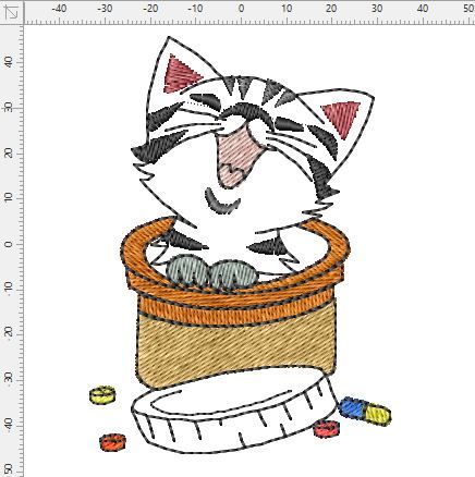 chat antidepresseur fichier de broderie